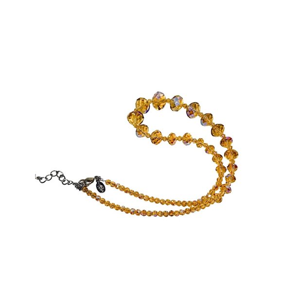 Kirks Folly Graduated Champaign Beads Choker Necklace (6282) - Picture 6 of 7